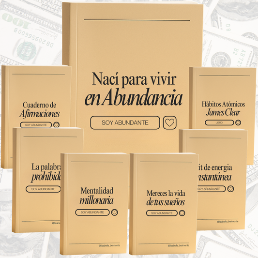 Nací para Vivir en Abundancia + 6 Libros para Elevar tu Frecuencia y Crear Prosperidad